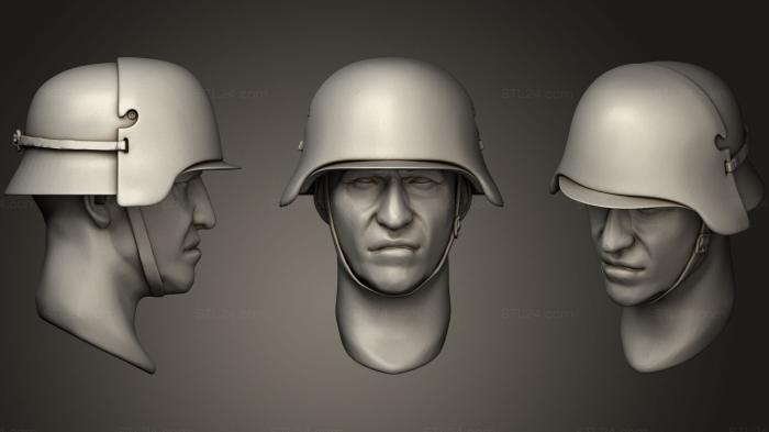 Military figurines (HEADS HELMETS3, STKW_0453) 3D models for cnc